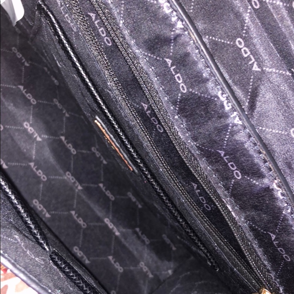 Aldo Black and Cream Colorblock Top-Handle Crossbody Bag - Picture 5 of 6